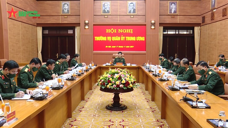Đại tướng Phan Văn Giang chủ trì Hội nghị Thường vụ Quân ủy Trung ương
