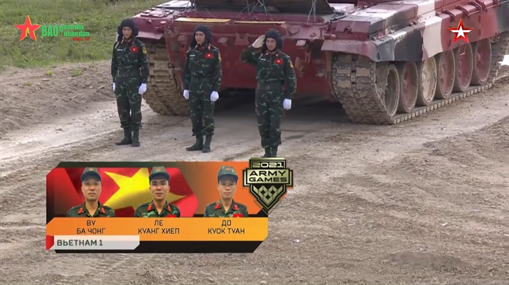 Đội tuyển Xe tăng Việt Nam thi đấu xuất sắc trong ngày thi đầu tiên