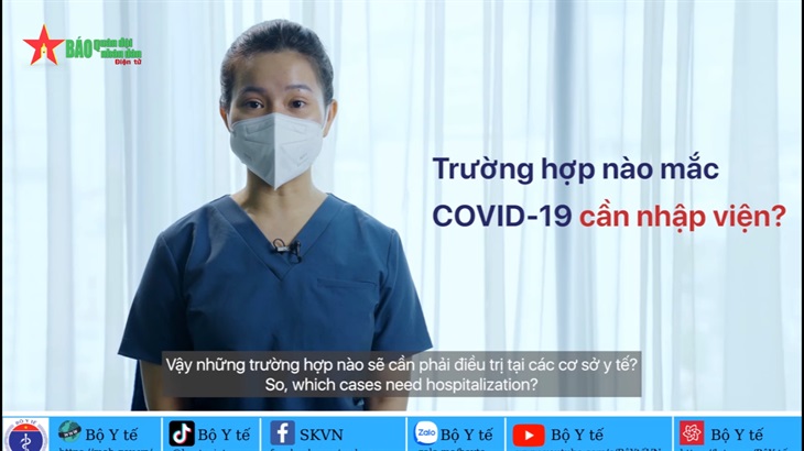 Trường hợp nào cần nhập viện khi bị nhiễm Covid-19?