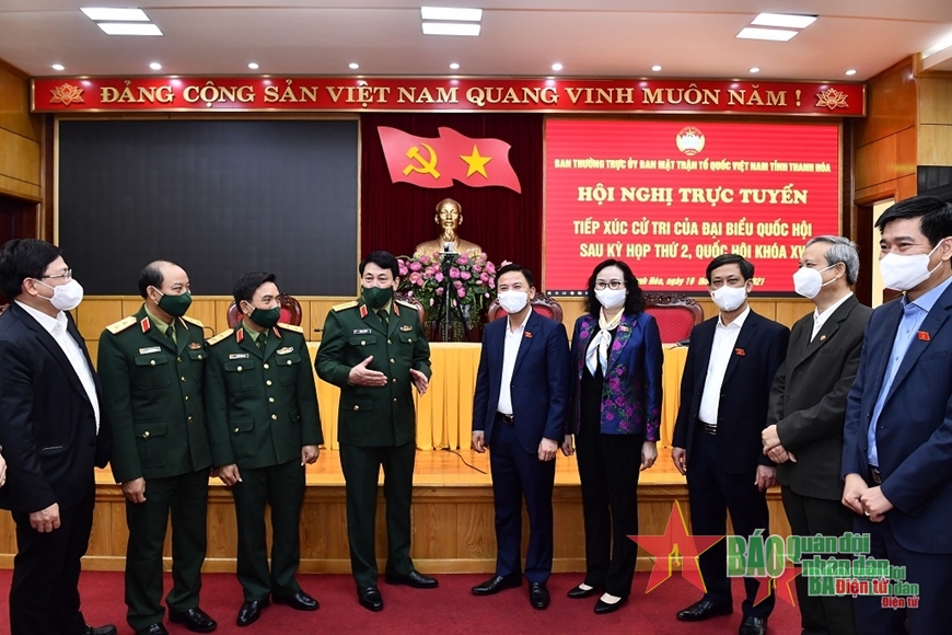 Đại tướng Lương Cường tiếp xúc cử tri tại tỉnh Thanh Hóa