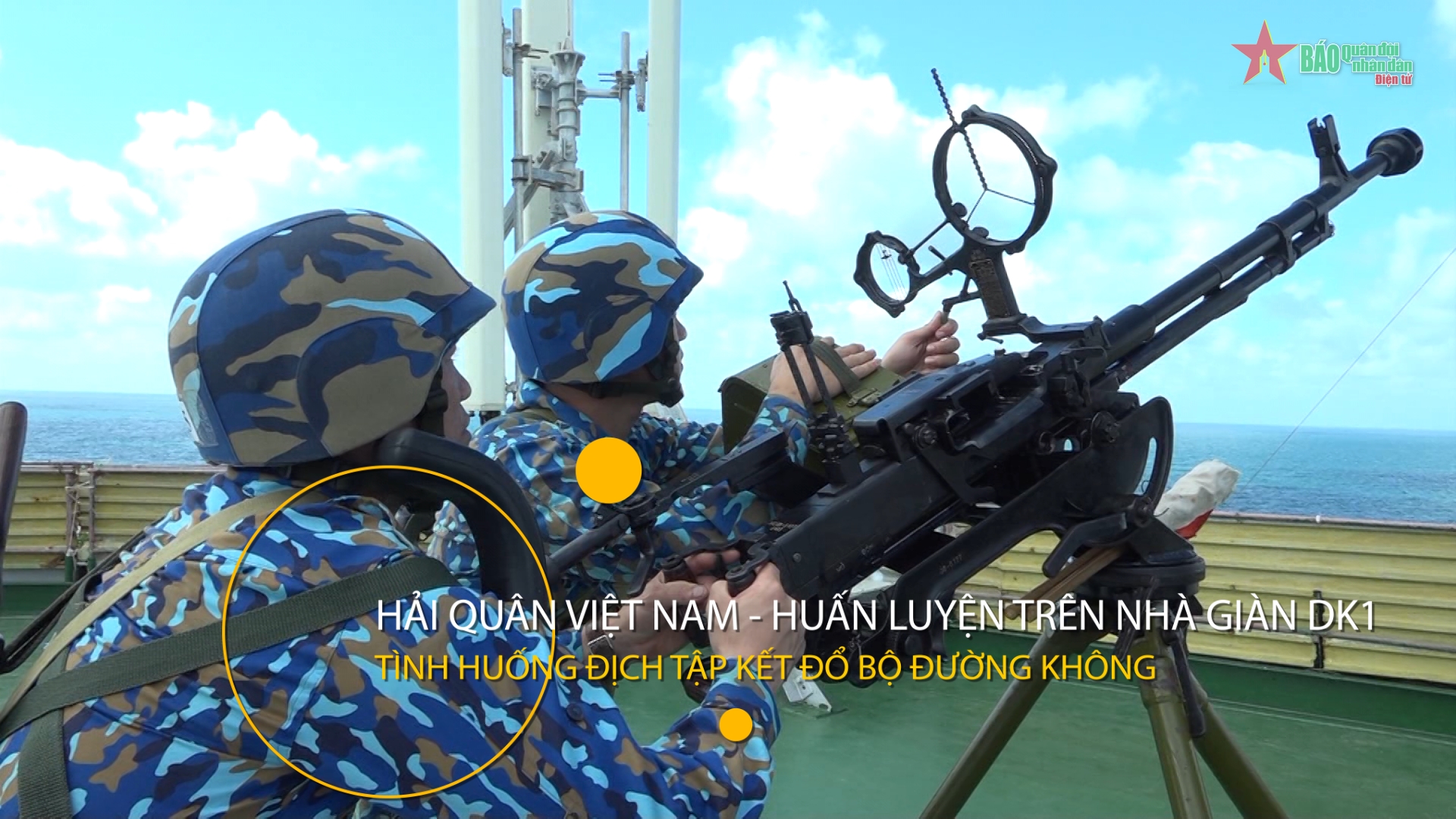 Hải quân Việt Nam - Huấn luyện trên Nhà giàn DK1: Tình huống địch tập kết đổ bộ đường không