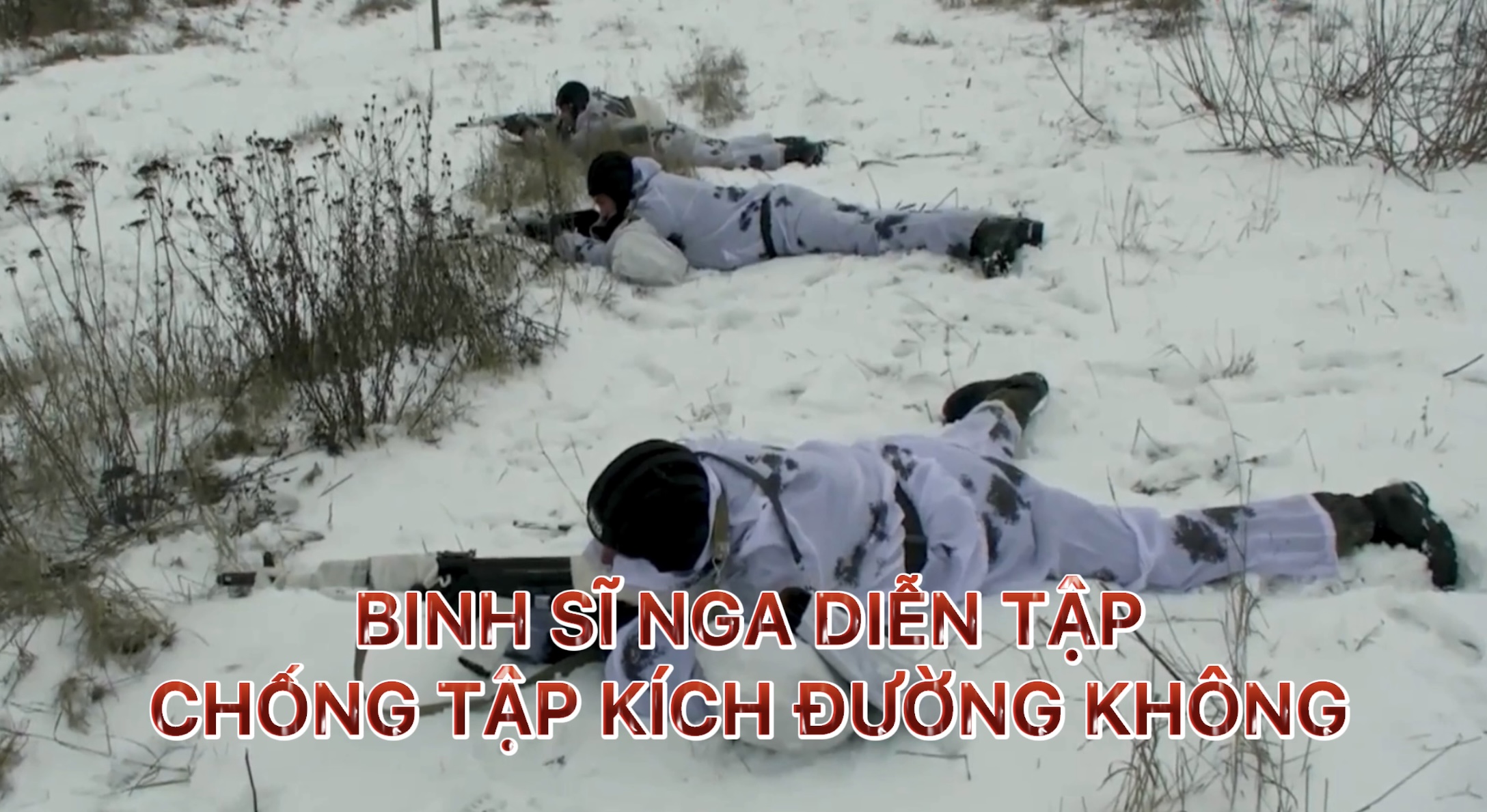 Binh sĩ Nga diễn tập chống tập kích đường không