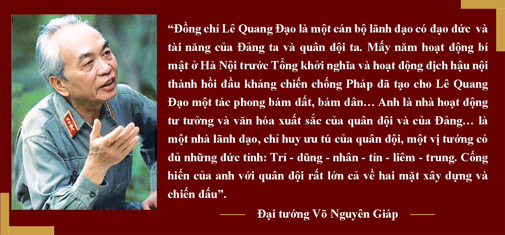 Lê Quang Đạo – Vị tướng chiến đấu và xây dựng	