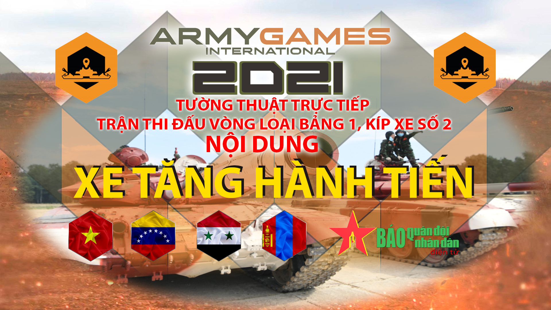Tường thuật trực tiếp trận thi đấu vòng loại bảng 1, kíp xe số 2 nội dung “Xe tăng hành tiến” Army Games 2021 và Bình luận sau trận đấu