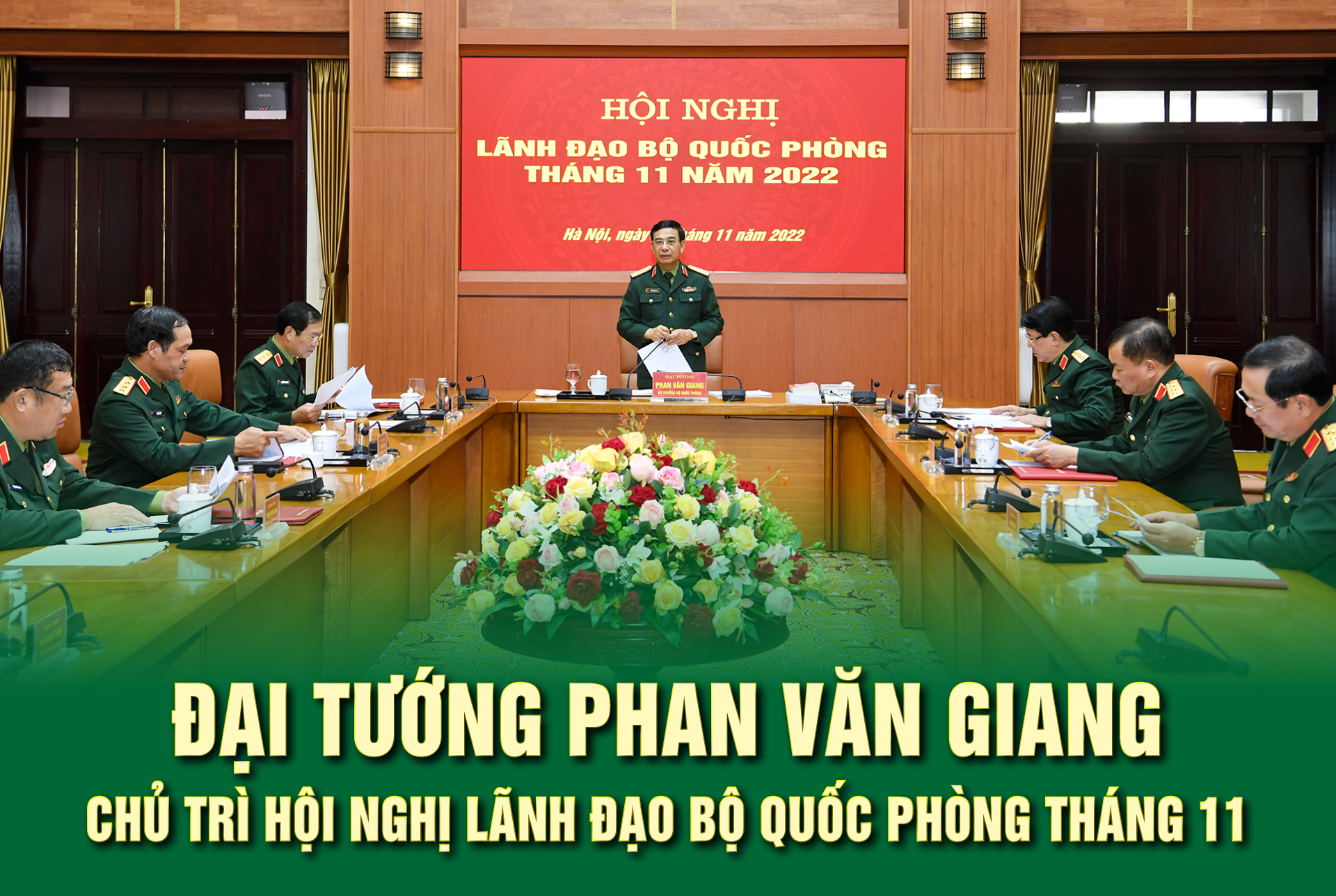 Đại tướng Phan Văn Giang chủ trì Hội nghị lãnh đạo Bộ Quốc phòng tháng 11