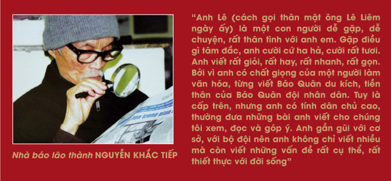Chủ nhiệm báo (Tổng biên tập) Lê Liêm - người đặt nền móng vững chắc đầu tiên cho Báo Quân đội nhân dân
