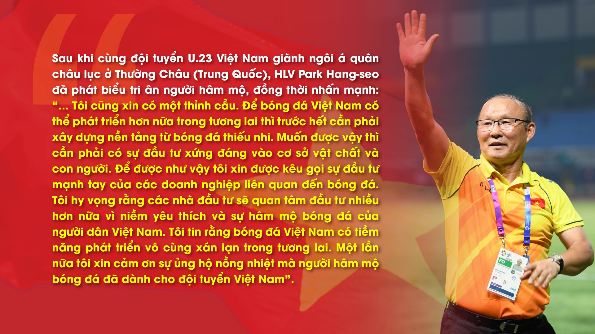 Park Hang-seo: Người thầy giúp bóng đá Việt Nam cất cánh