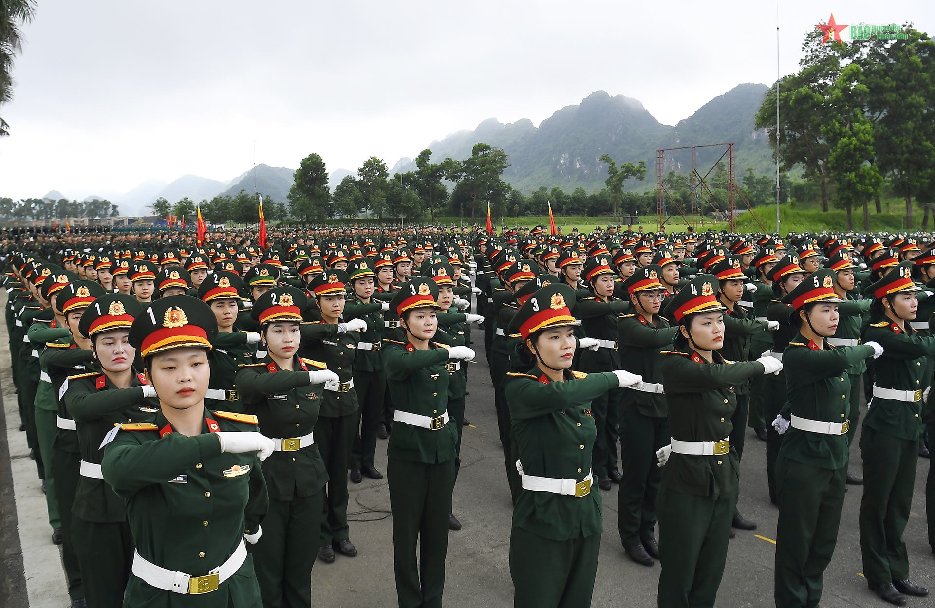 Các khối diễu binh, diễu hành trong nhiệm vụ A80 hợp luyện lần thứ nhất