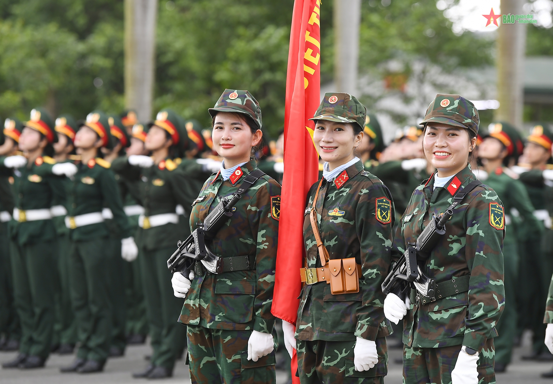 Các khối diễu binh, diễu hành trong nhiệm vụ A80 hợp luyện lần thứ nhất