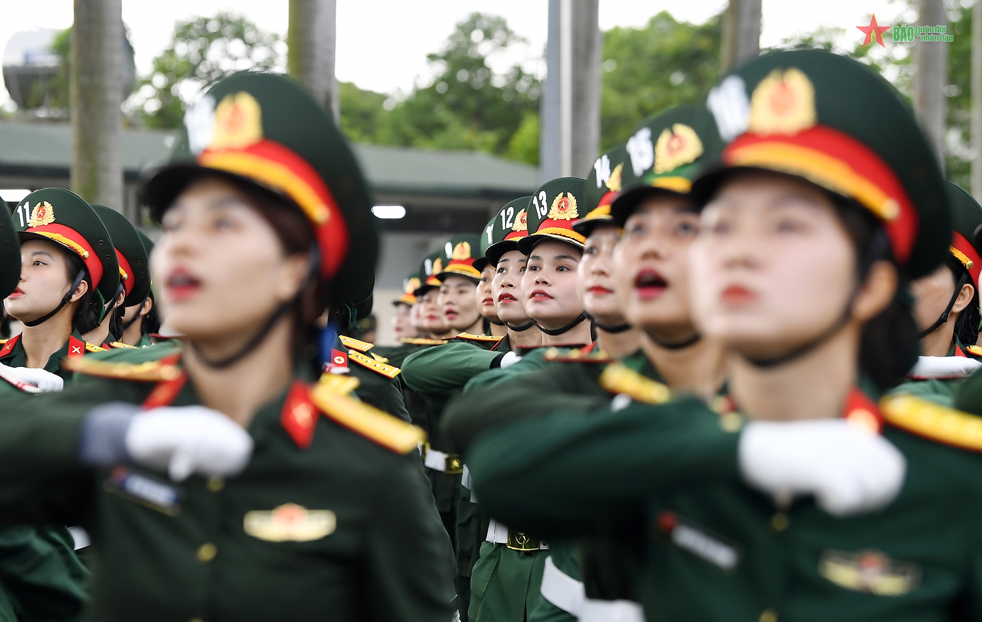 Các khối diễu binh, diễu hành trong nhiệm vụ A80 hợp luyện lần thứ nhất