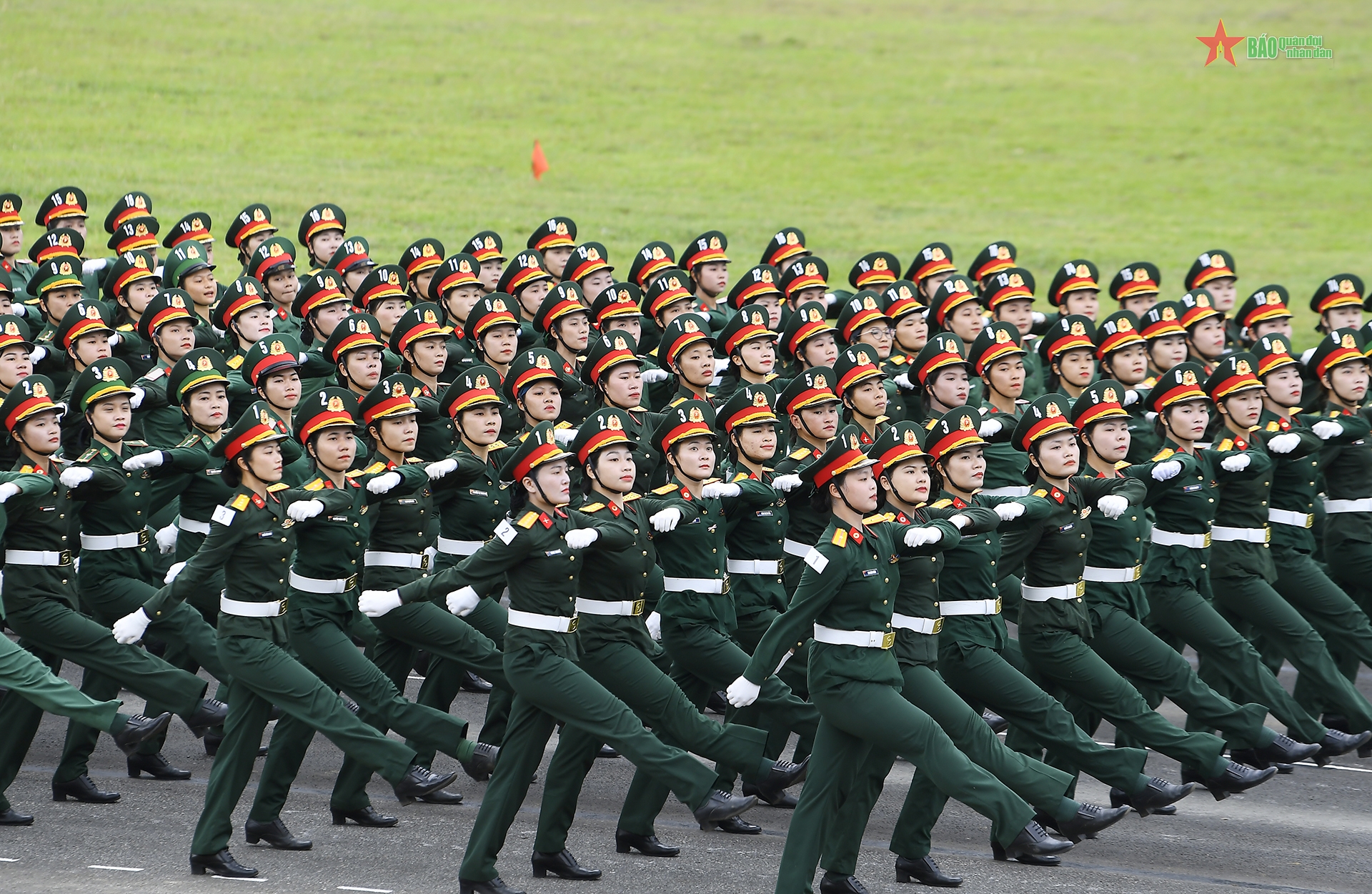 Các khối diễu binh, diễu hành trong nhiệm vụ A80 hợp luyện lần thứ nhất