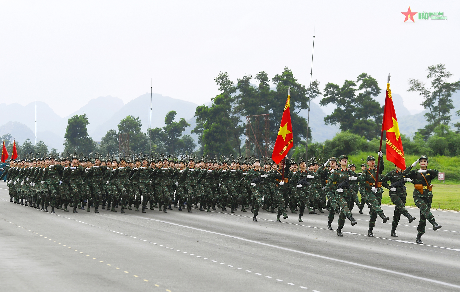 Các khối diễu binh, diễu hành trong nhiệm vụ A80 hợp luyện lần thứ nhất