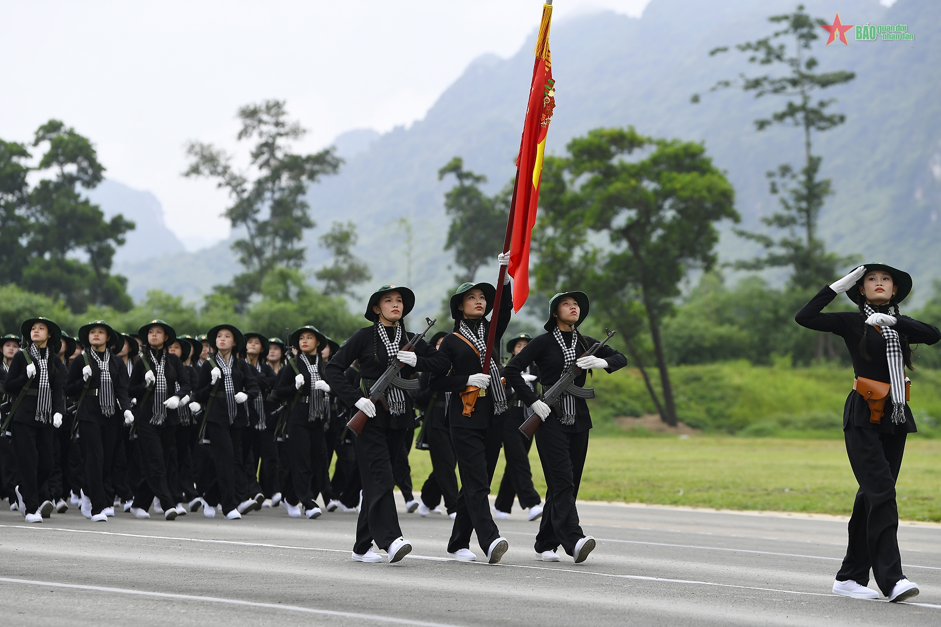 Các khối diễu binh, diễu hành trong nhiệm vụ A80 hợp luyện lần thứ nhất