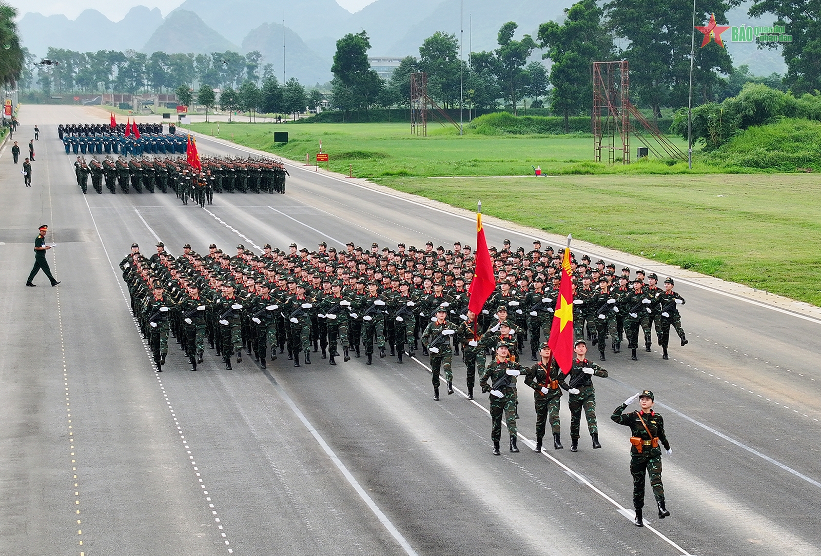 Các khối diễu binh, diễu hành trong nhiệm vụ A80 hợp luyện lần thứ nhất