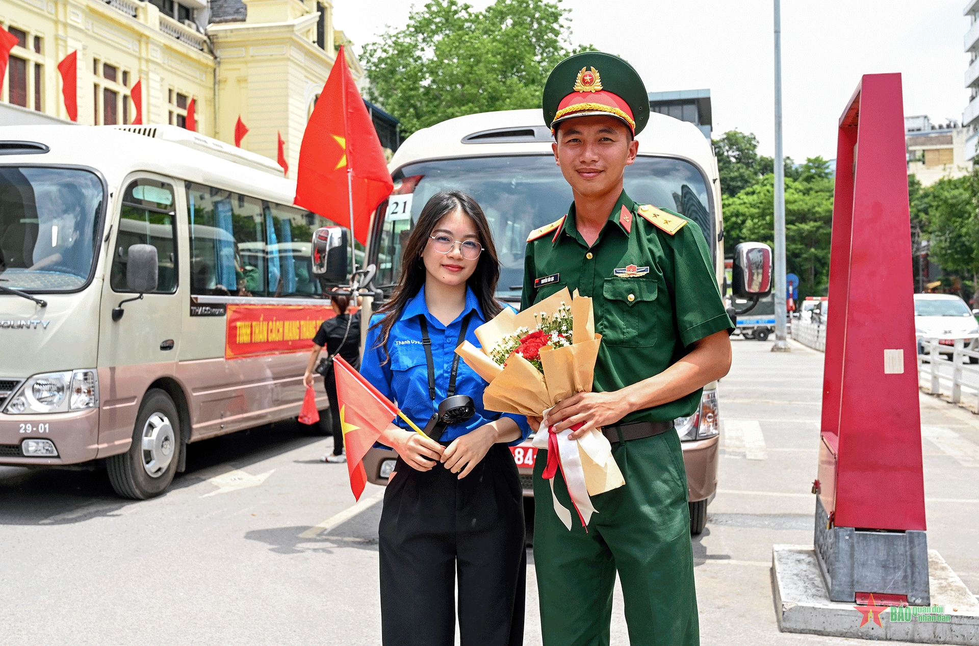 Hà Nội đón các đoàn tham gia diễu binh, diễu hành kỷ niệm 80 năm Quốc khánh