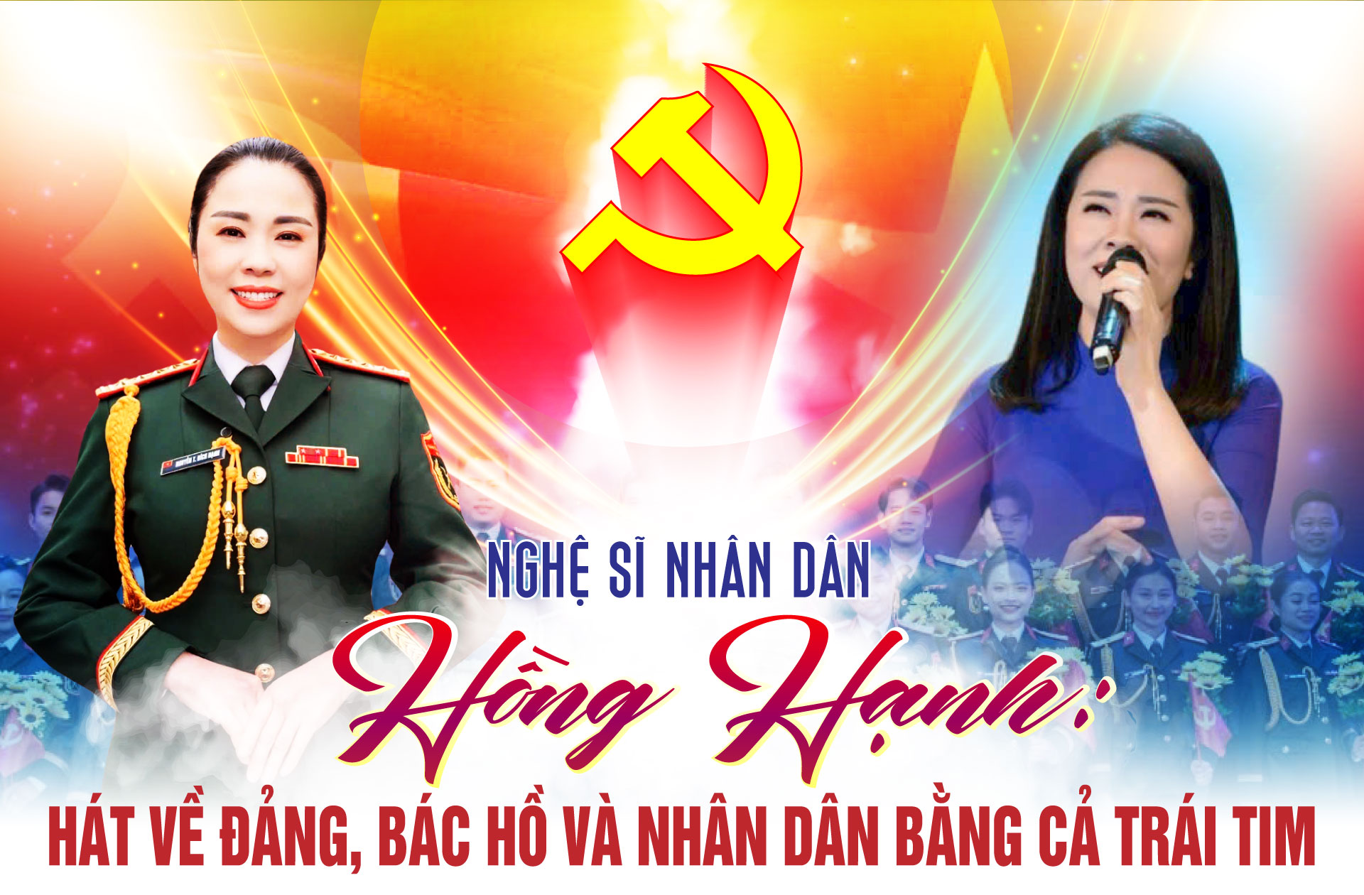Nghệ sĩ Nhân dân Hồng Hạnh: Hát về Đảng, Bác Hồ và nhân dân bằng cả trái tim