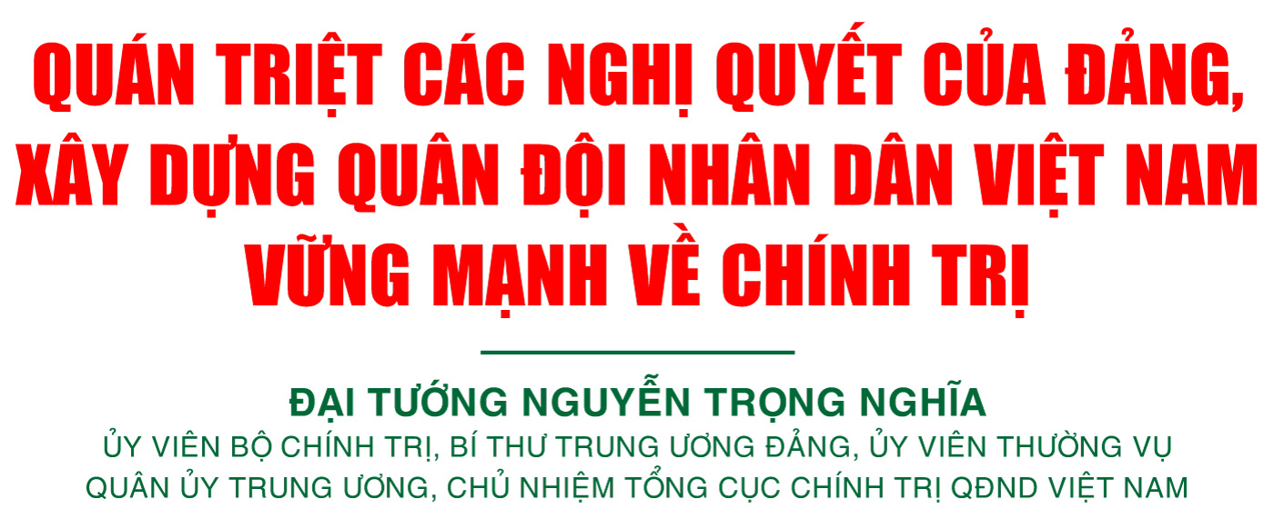 Quán triệt các nghị quyết của Đảng, xây dựng Quân đội nhân dân Việt Nam vững mạnh về chính trị