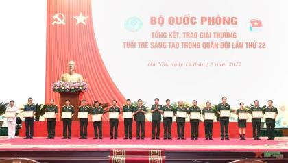 Lễ tổng kết, trao Giải thưởng Tuổi trẻ sáng tạo trong Quân đội năm 2022