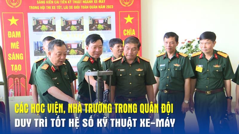 Các học viện, nhà trường trong quân đội duy trì tốt hệ số kỹ thuật xe-máy