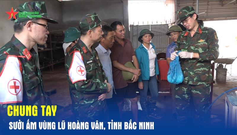 Chung tay sưởi ấm vùng lũ Hoàng Vân, tỉnh Bắc Ninh