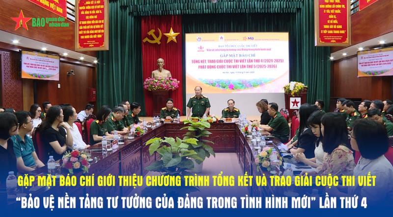 Gặp mặt báo chí giới thiệu Chương trình tổng kết và trao giải Cuộc thi viết “Bảo vệ nền tảng tư tưởng của Đảng trong tình hình mới” lần thứ 4