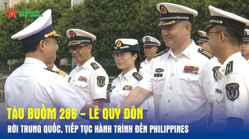 Tàu buồm 286 - Lê Quý Đôn rời Trung Quốc, tiếp tục hành trình đến Philippines