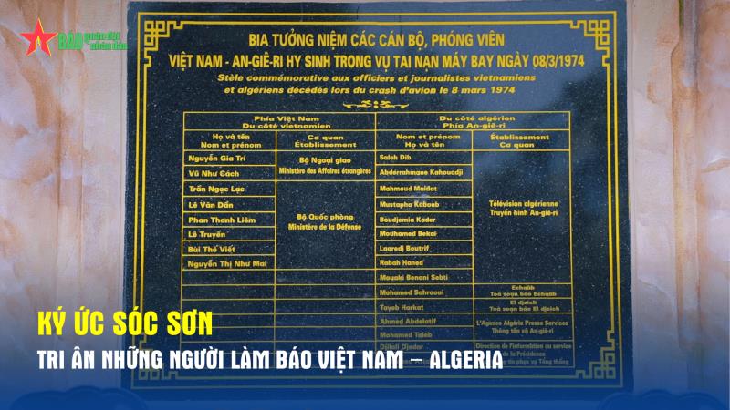 Ký ức Sóc Sơn Tri ân những người làm báo Việt Nam – Algeria