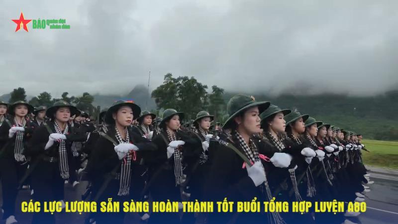 Các lực lượng sẵn sàng hoàn thành tốt nhiệm vụ tổng hợp luyện A80