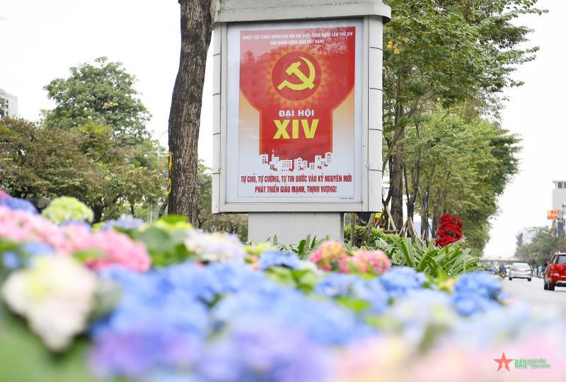 Thủ đô rực cờ hoa chào mừng Đại hội XIV của Đảng 