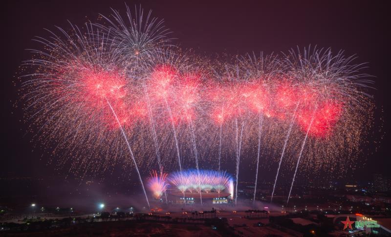 Mãn nhãn màn pháo hoa nghệ thuật rực rỡ chào mừng thành công Đại hội XIV của Đảng 