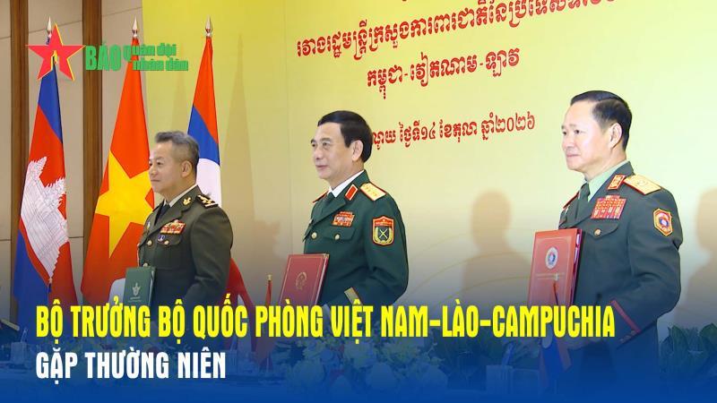 Bộ trưởng Bộ Quốc phòng Việt Nam-Lào-Campuchia gặp thường niên