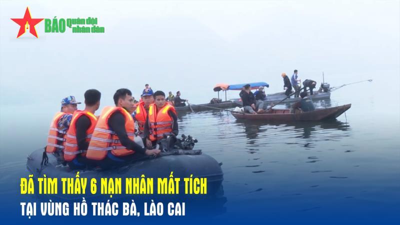 Đã tìm thấy 6 nạn nhân mất tích tại vùng hồ Thác Bà, Lào Cai