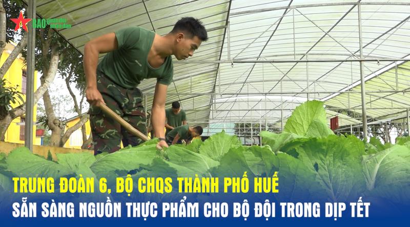 Trung đoàn 6, Bộ CHQS thành phố Huế sẵn sàng nguồn thực phẩm cho bộ đội trong dịp Tết