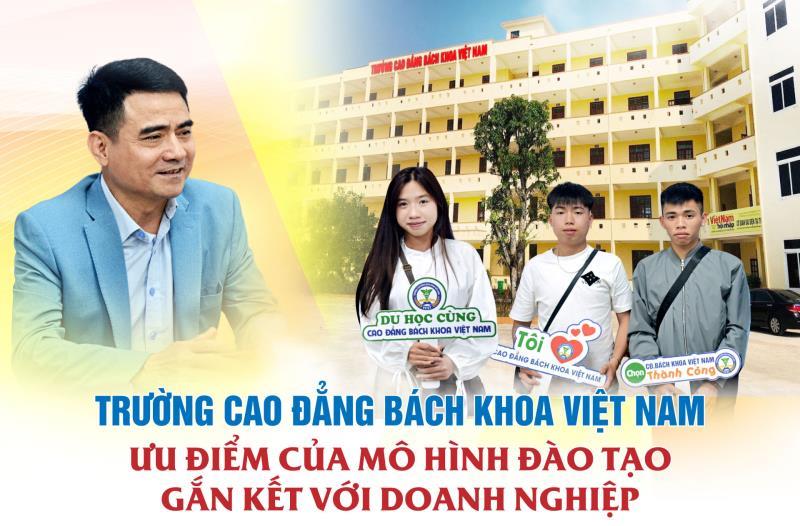 Trường Cao đẳng Bách khoa Việt Nam: Ưu điểm của mô hình đào tạo gắn kết với doanh nghiệp 