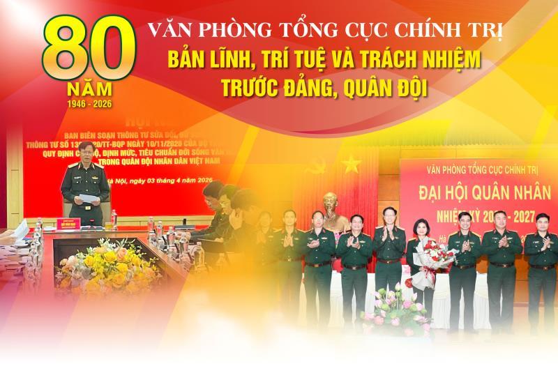 80 NĂM VĂN PHÒNG TỔNG CỤC CHÍNH TRỊ: BẢN LĨNH, TRÍ TUỆ VÀ TRÁCH NHIỆM TRƯỚC ĐẢNG, QUÂN ĐỘI