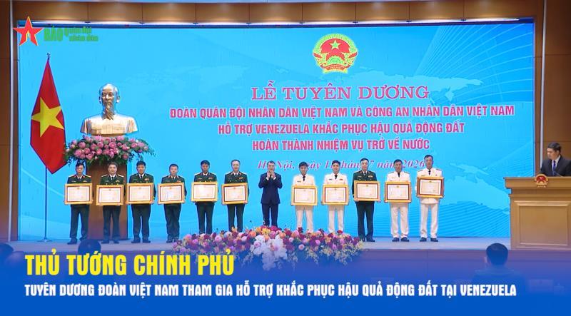 Thủ tướng Chính phủ Lê Minh Hưng tuyên dương đoàn Việt Nam tham gia hỗ trợ khắc phục hậu quả động đất tại Venezuela