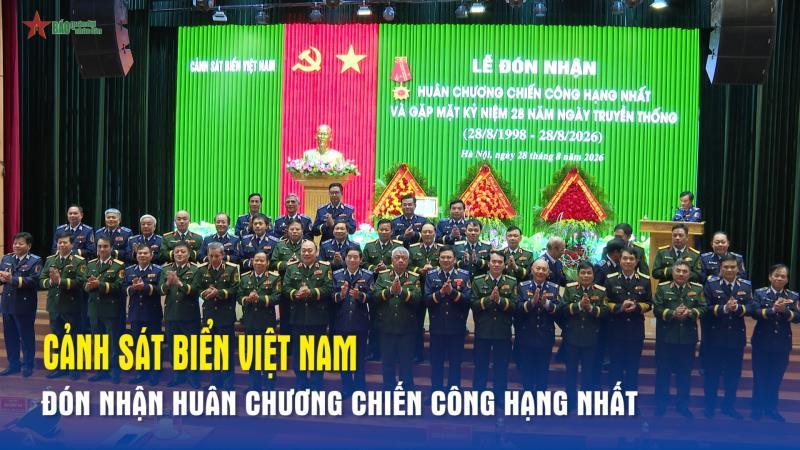 Cảnh sát biển Việt Nam đón nhận Huân chương Chiến công hạng Nhất