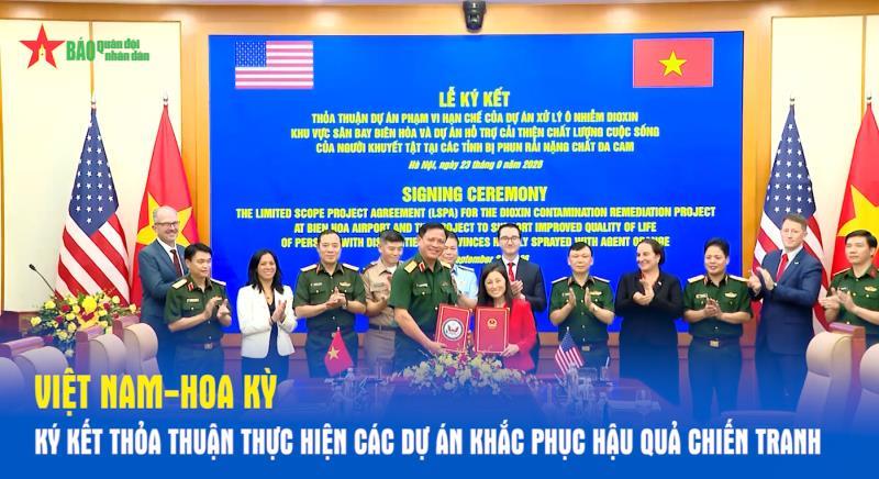 Việt Nam-Hoa Kỳ ký kết thỏa thuận thực hiện các dự án khắc phục hậu quả chiến tranh