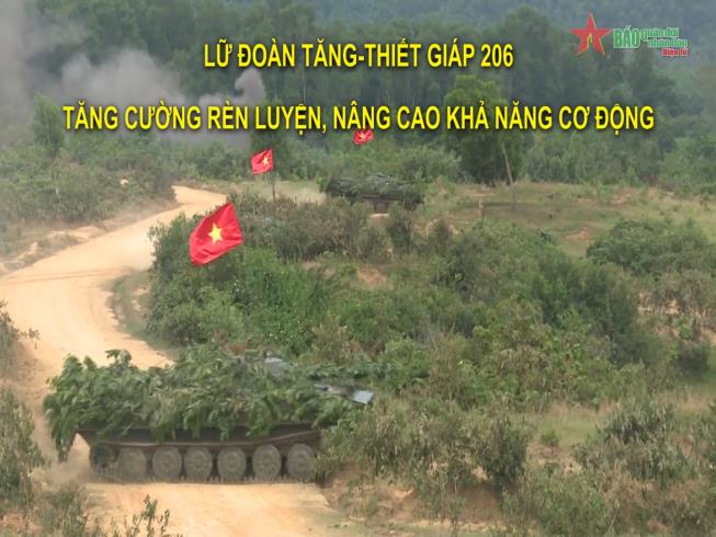 Lữ đoàn Tăng-Thiết giáp 206: Tăng cường rèn luyện, nâng cao khả năng cơ động