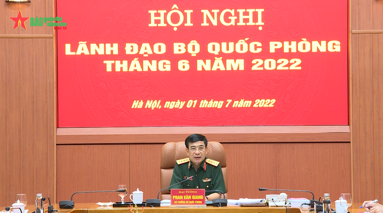 Đại tướng Phan Văn Giang chủ trì Hội nghị lãnh đạo Bộ Quốc phòng tháng 6
